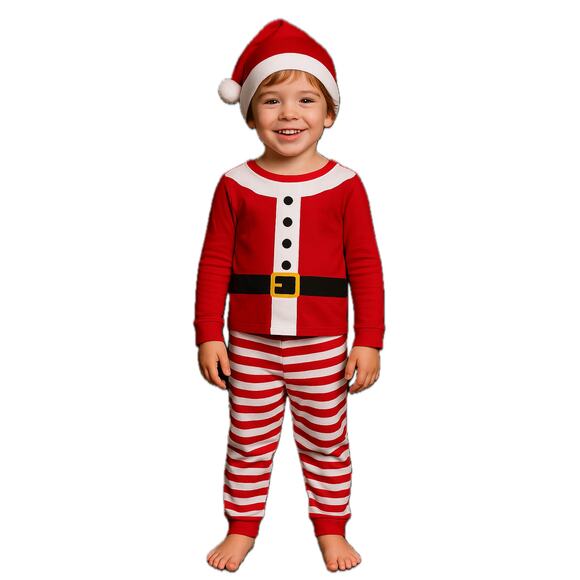 PJ's & Presents Other - New 2t Unisex Matching Santa Elf Family Pajamas 3 Piece Set Christmas Holiday